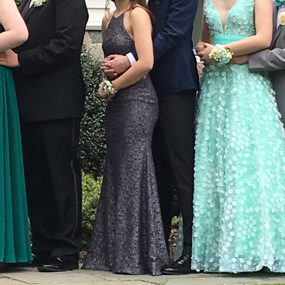 Grey jovani prom dress - Picture 3 of 5